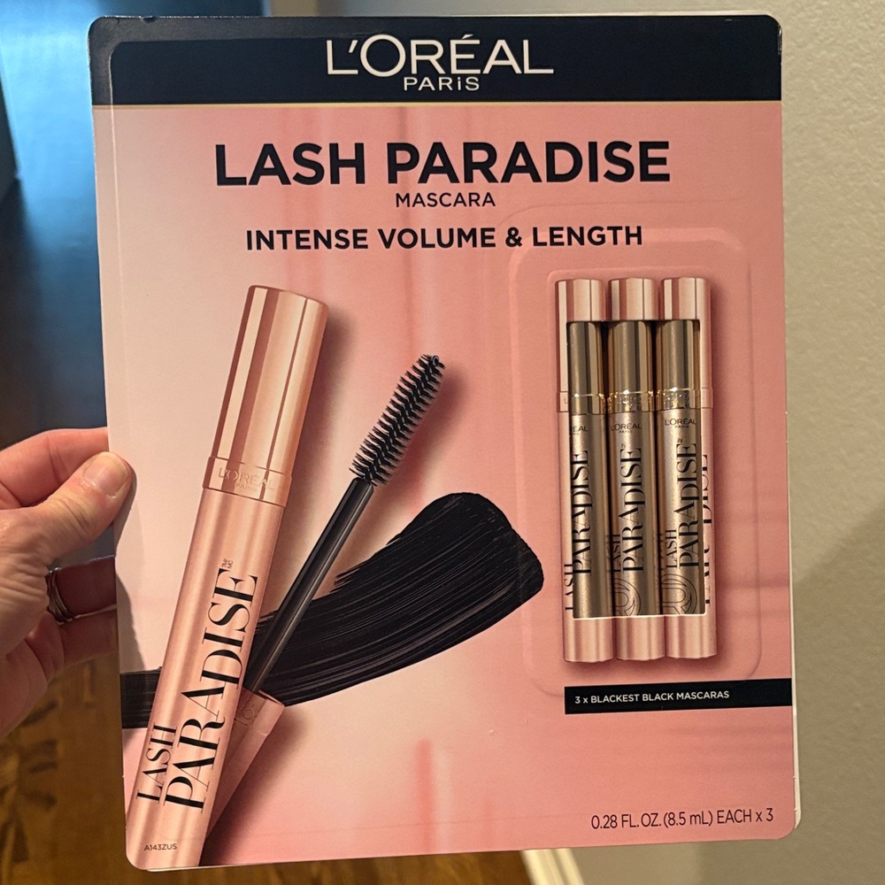 L'Oreal Lash Paradise Mascara Trio - Black set of 3 mascaras. Each .28oz